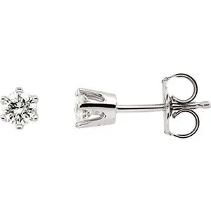1-4 CTW Diamond Friction Post Stud Earrings