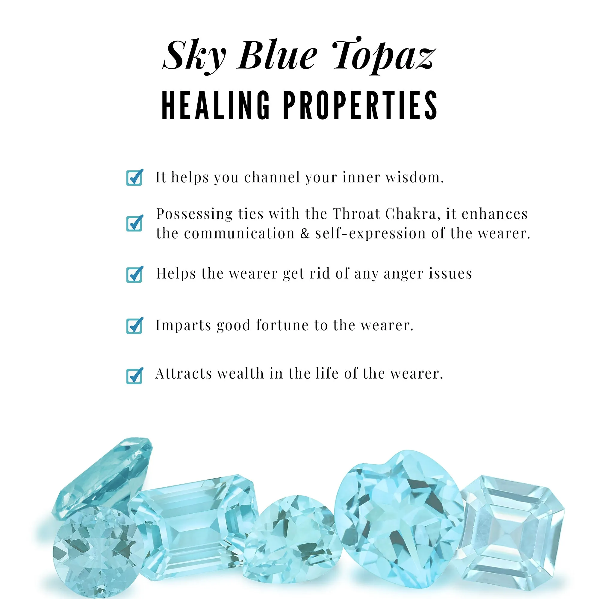 1 CT Simple Sky Blue Topaz Two Stone Infinity Stud Earrings
