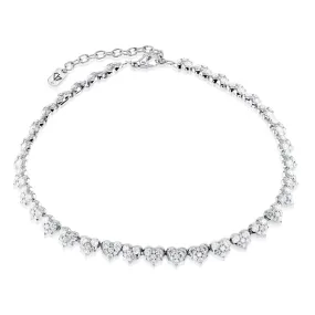 10 Carat Heart Tennis Necklace