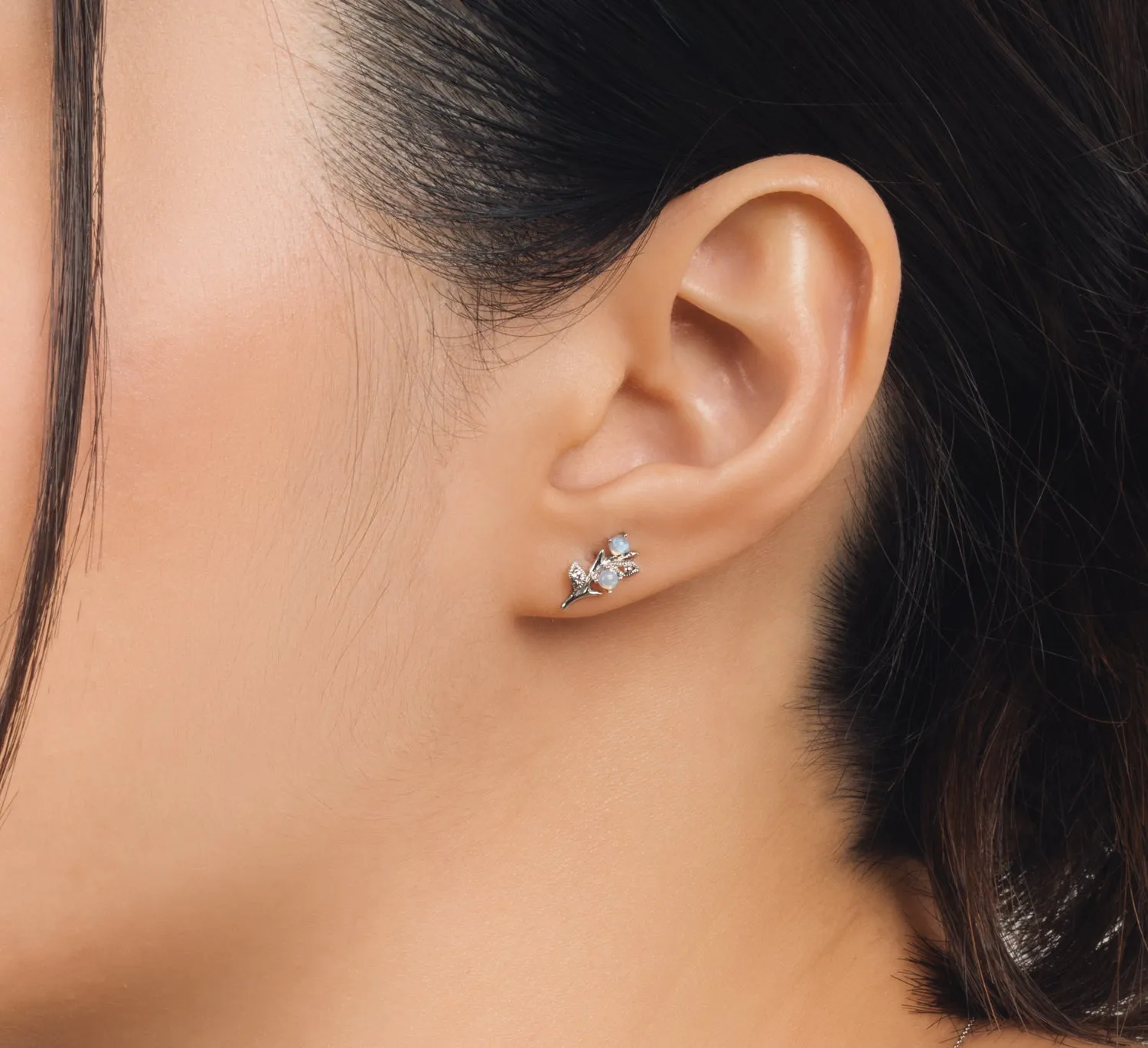 10k White Gold Maxine Studs
