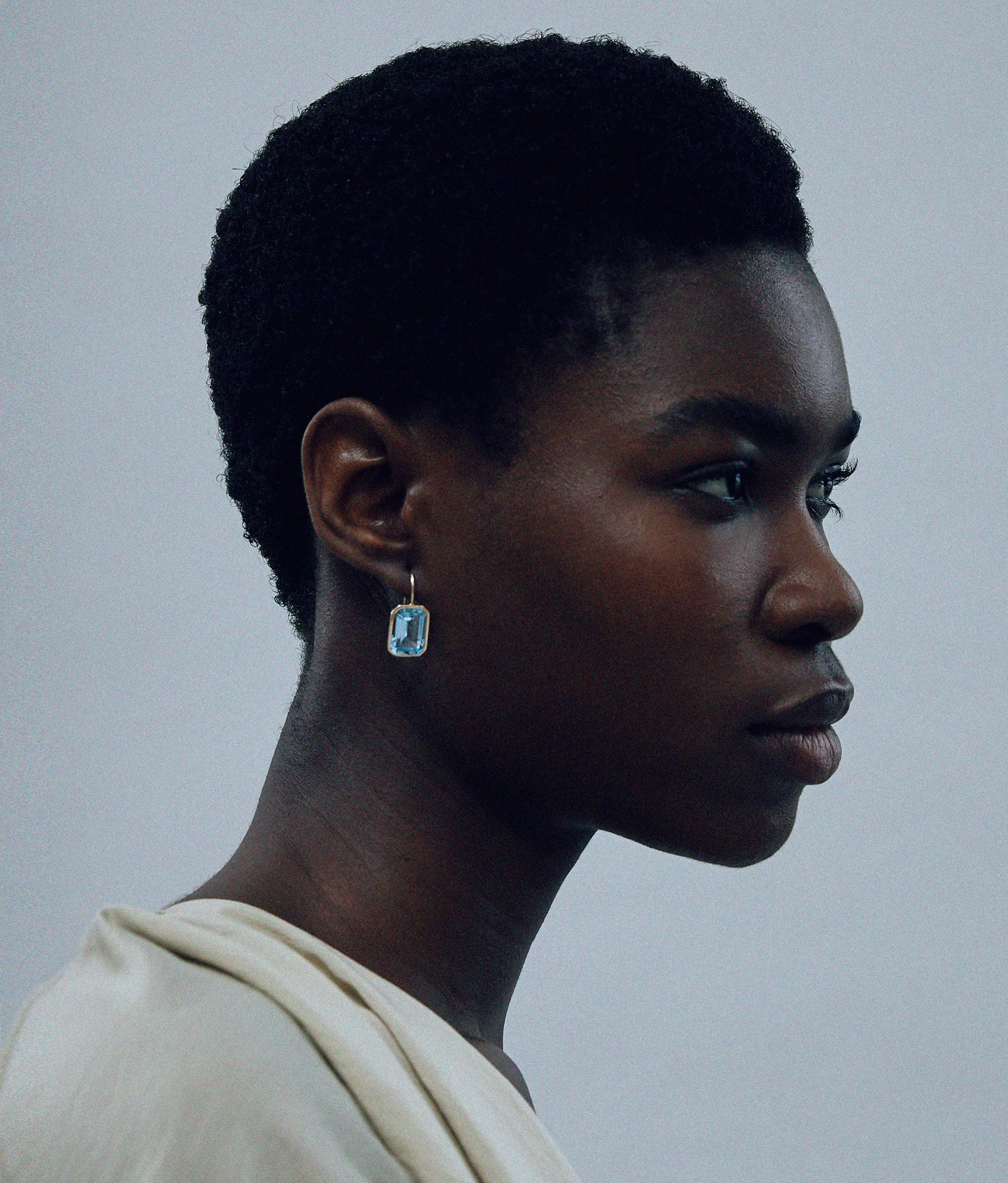 14k Gold Aria Earrings in Sky Blue Topaz