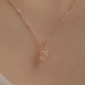 [14K Gold] Shy Rutilated Quartz Necklace