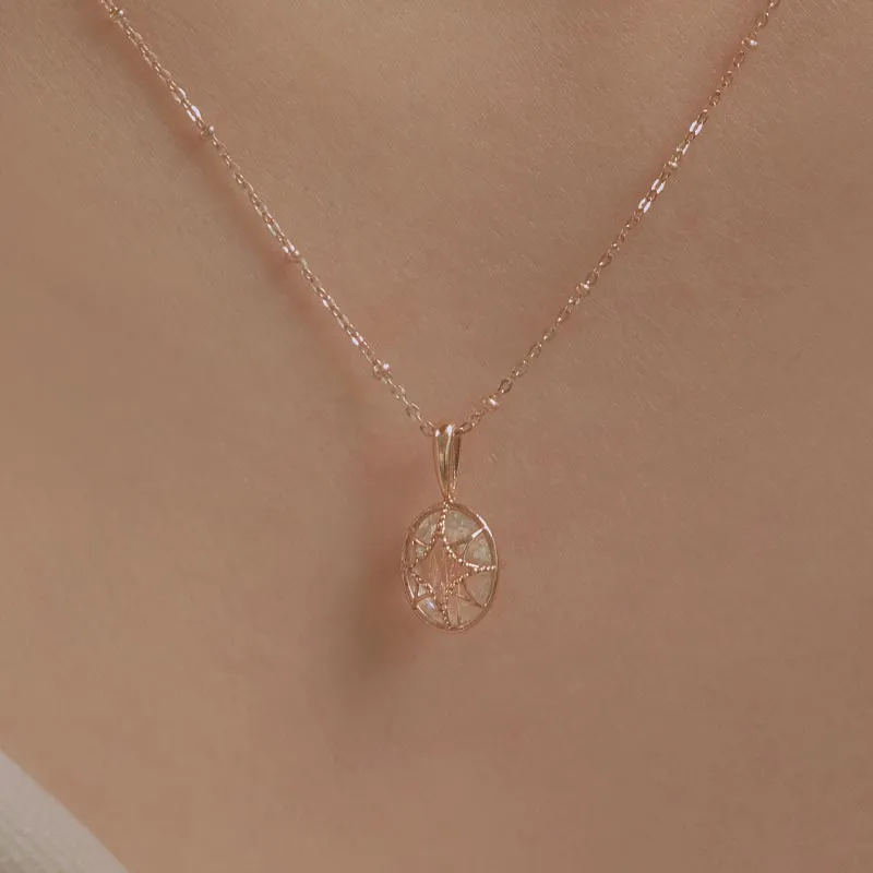 [14K Gold] Shy Rutilated Quartz Necklace