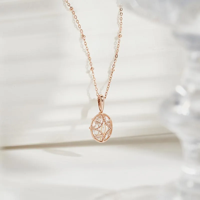 [14K Gold] Shy Rutilated Quartz Necklace