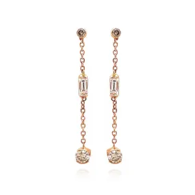 14K Rose Gold Drop Earrings