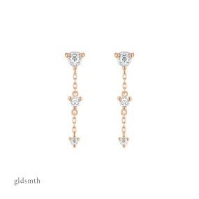 14k Rose Gold Florence Studs