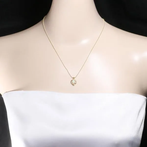 14K Yellow Gold Opal Necklace