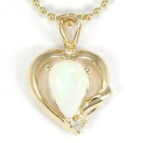 14K Yellow Gold Opal Necklace