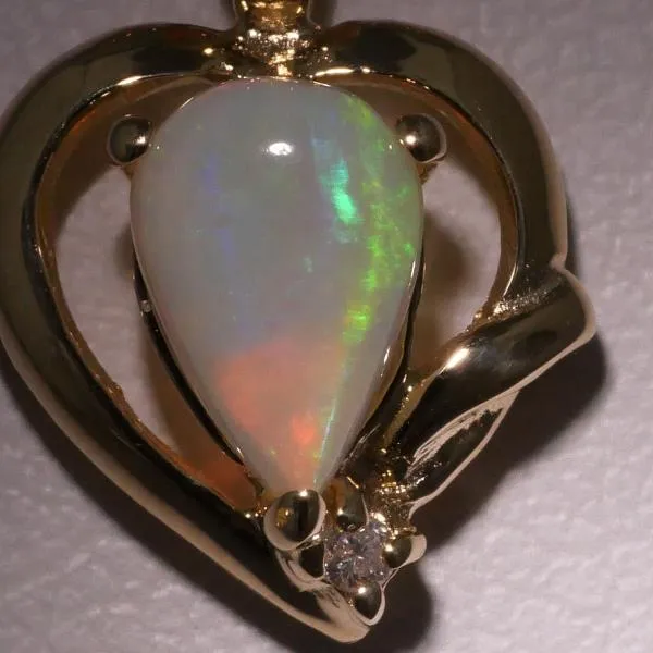 14K Yellow Gold Opal Necklace