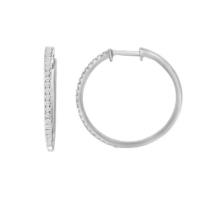 14KW 46D0.25CT DIAMOND HUGGIES 18MM  (151HP23078-18)