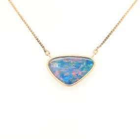 14KY Opal Doublet Necklace