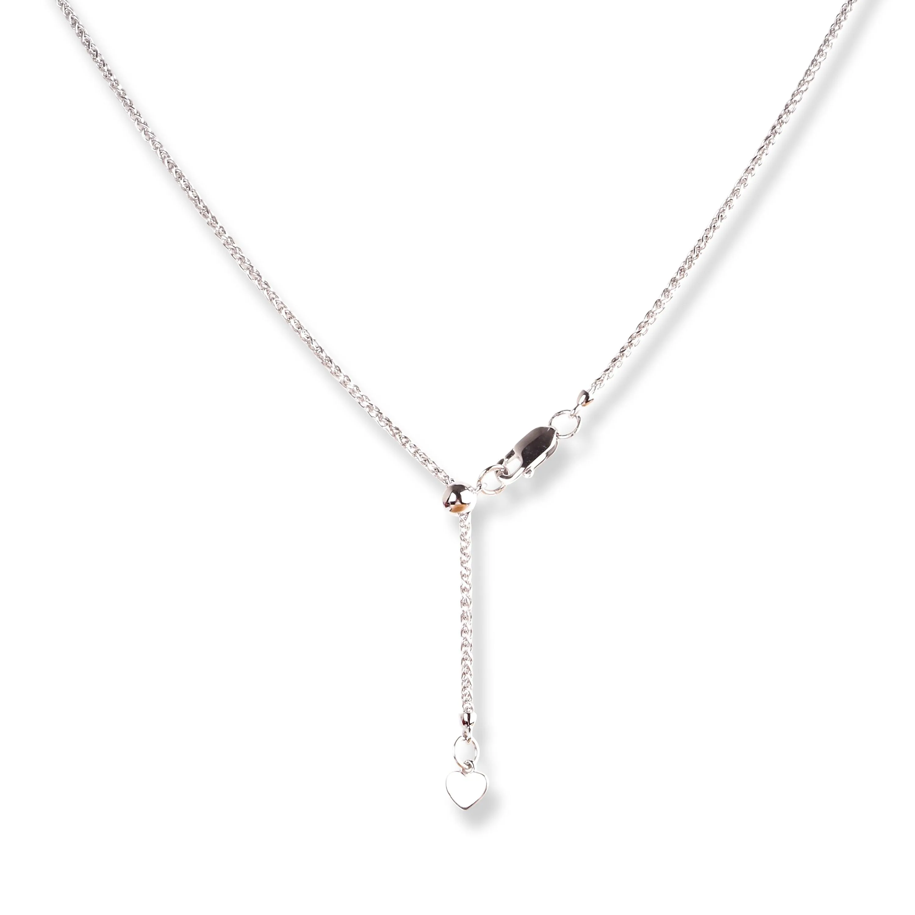 18ct White Gold Diamond Set (Necklace   Earrings)-061110