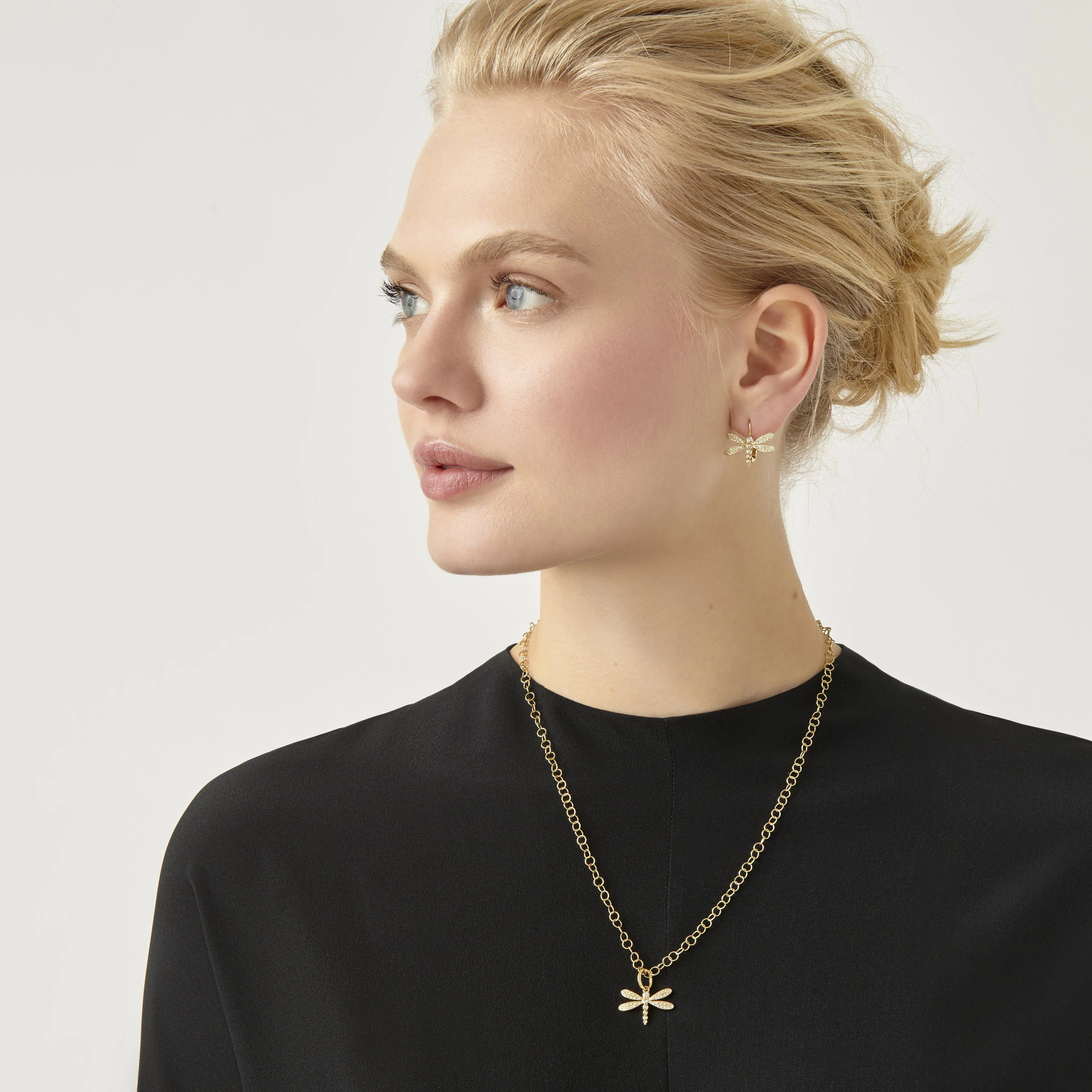18K Dragonfly Earrings