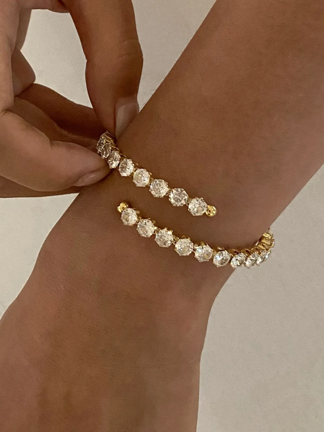 18K Gold Plated Stainless Steel Inlaid Zircon Bracelet
