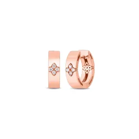 18K VERONA SMALL HOOP EARRINGS WITH  DIAMONDS