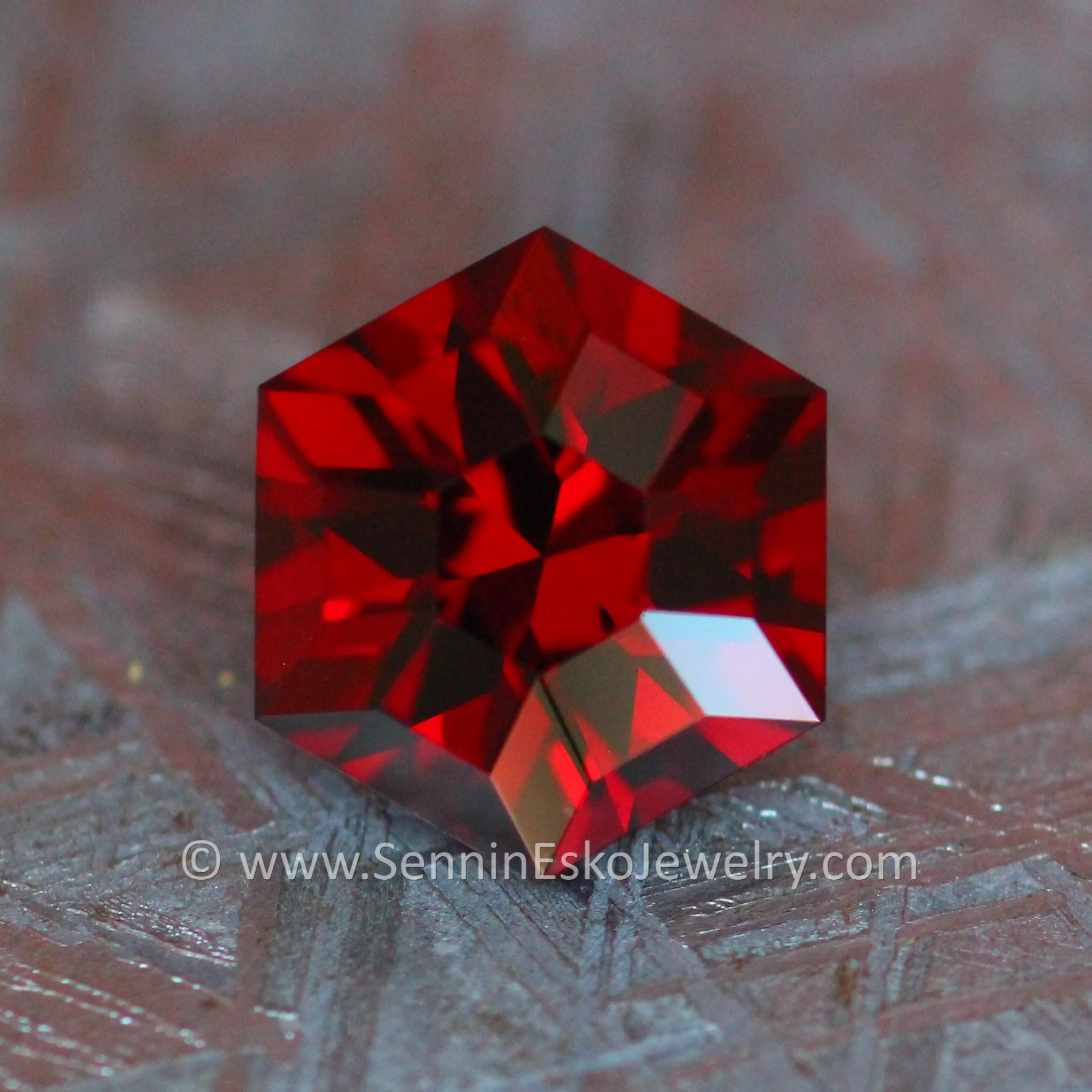 3.4 Carat Deep Red Garnet Hexagon - 9.3x8.1mm
