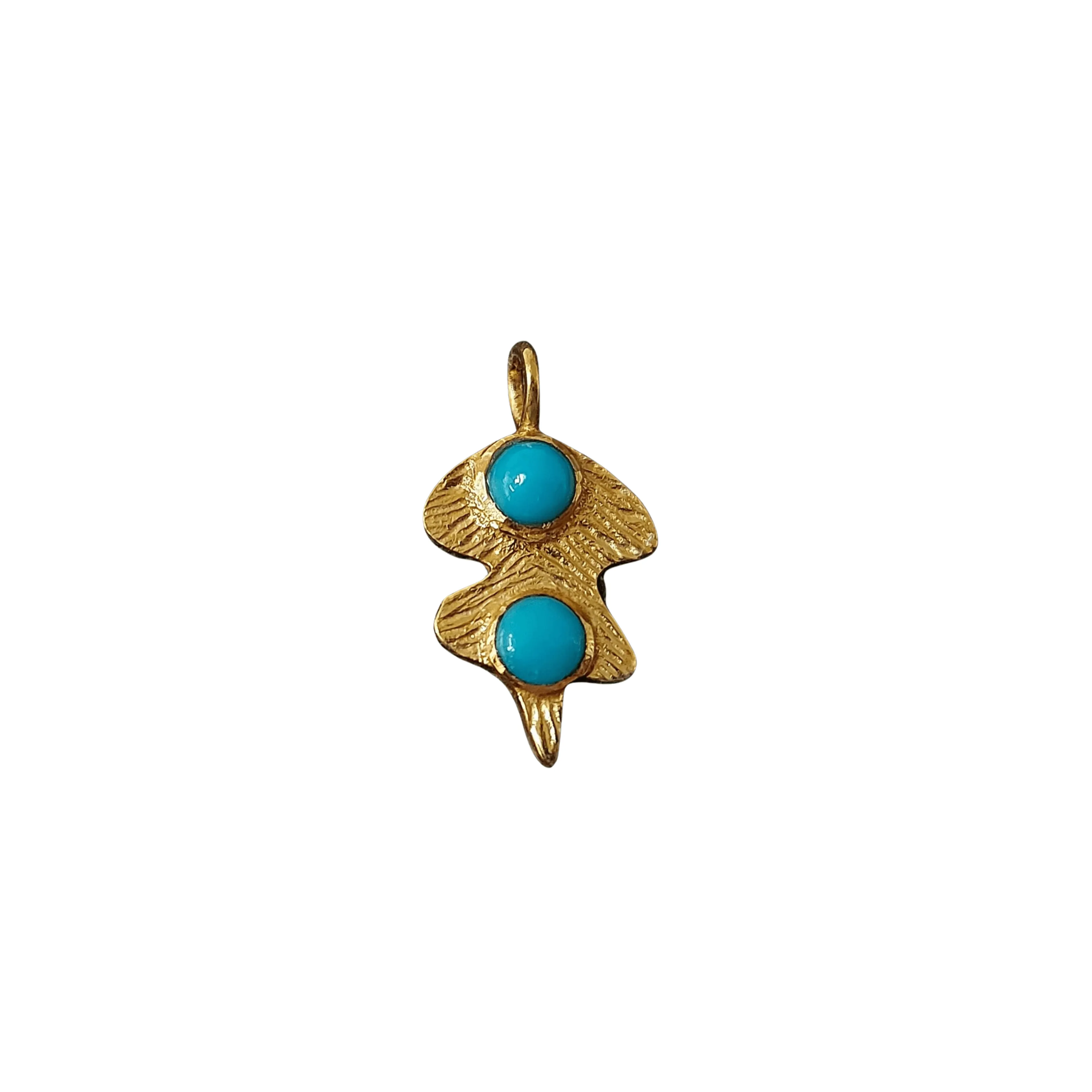 925 Gold Vermeil Turquoise Charms