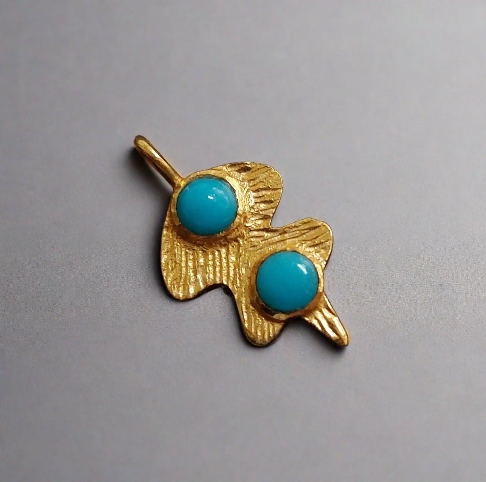 925 Gold Vermeil Turquoise Charms