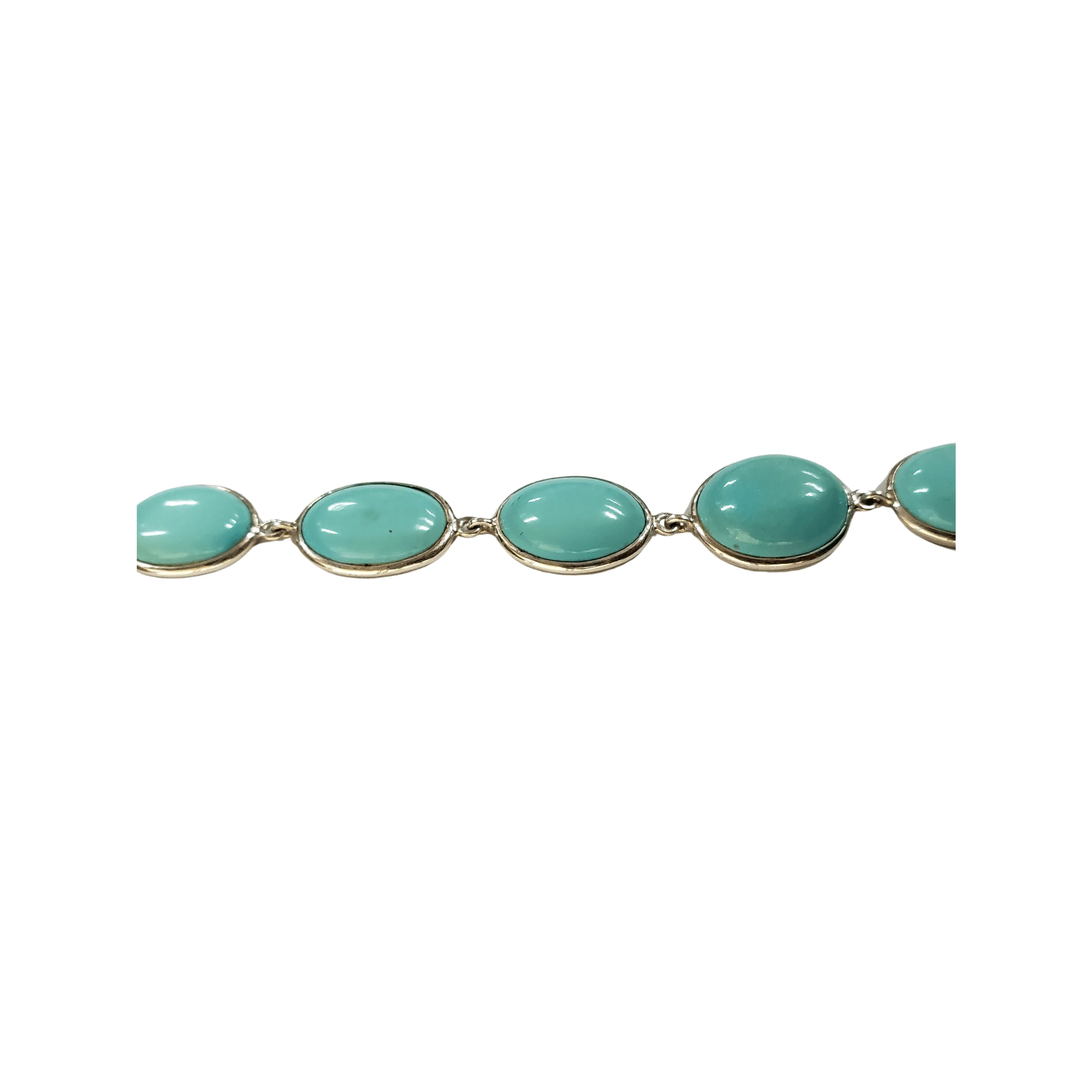 925 Silver Turquoise Chain Necklace