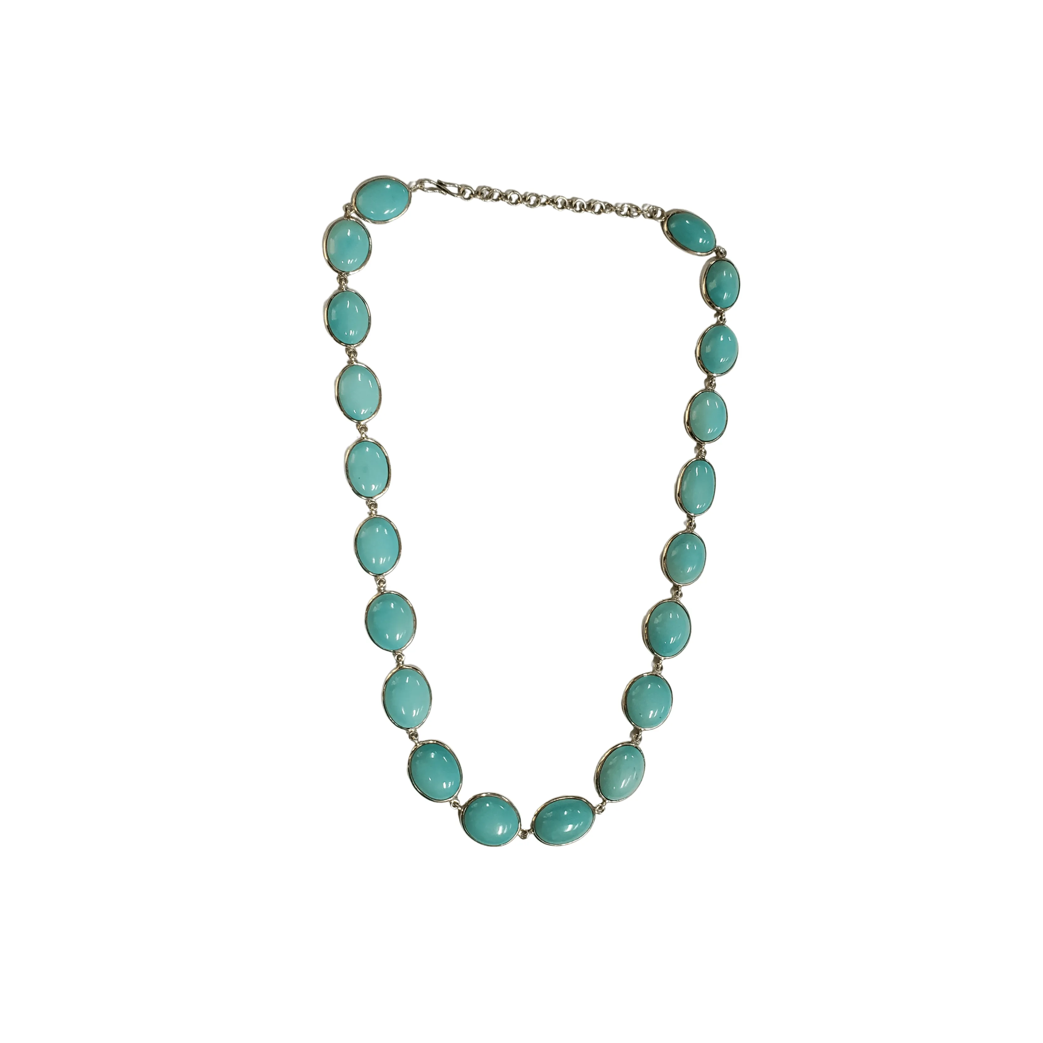 925 Silver Turquoise Chain Necklace