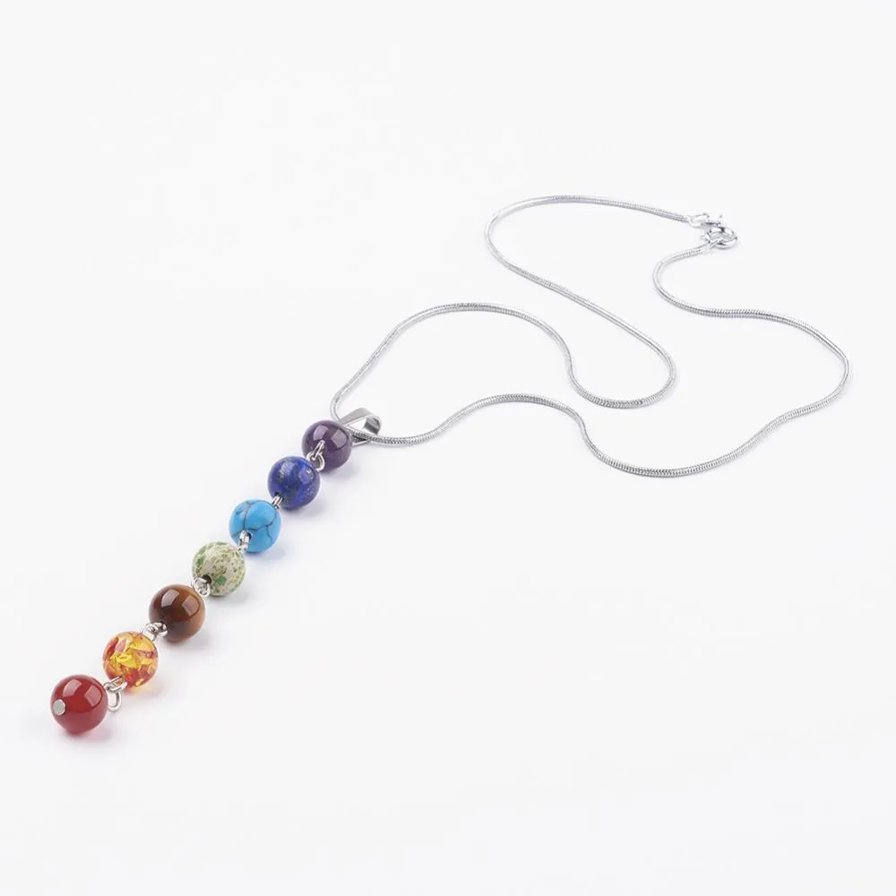 Adult's Chakra Gemstone Pendant Necklace