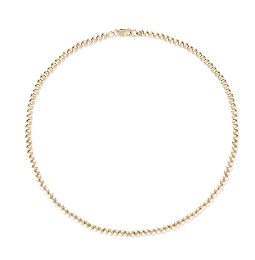 Alexa Leigh - 2mm Gold Ball Anklet in Yellow Gold