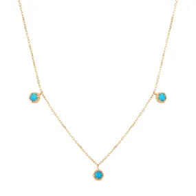 AMINA | Turquoise 3-Stone Station Necklace