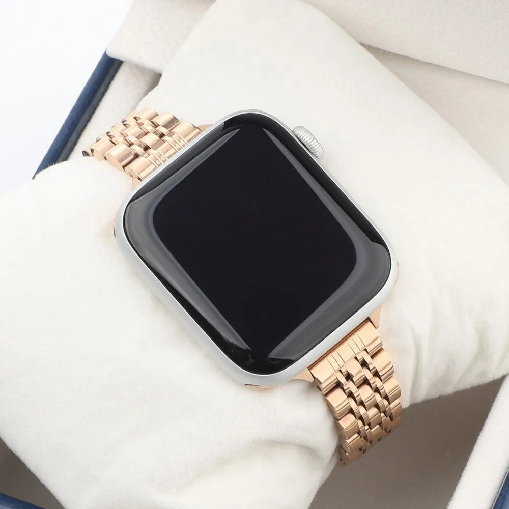 Apple Watch (38/40/SE/41/42mm) Rustfri Stål Rem - Rose Gold