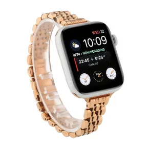 Apple Watch (38/40/SE/41/42mm) Rustfri Stål Rem - Rose Gold
