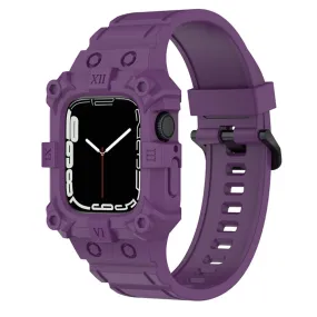 Apple Watch (41mm) cool silicone watch strap with cover - Purple