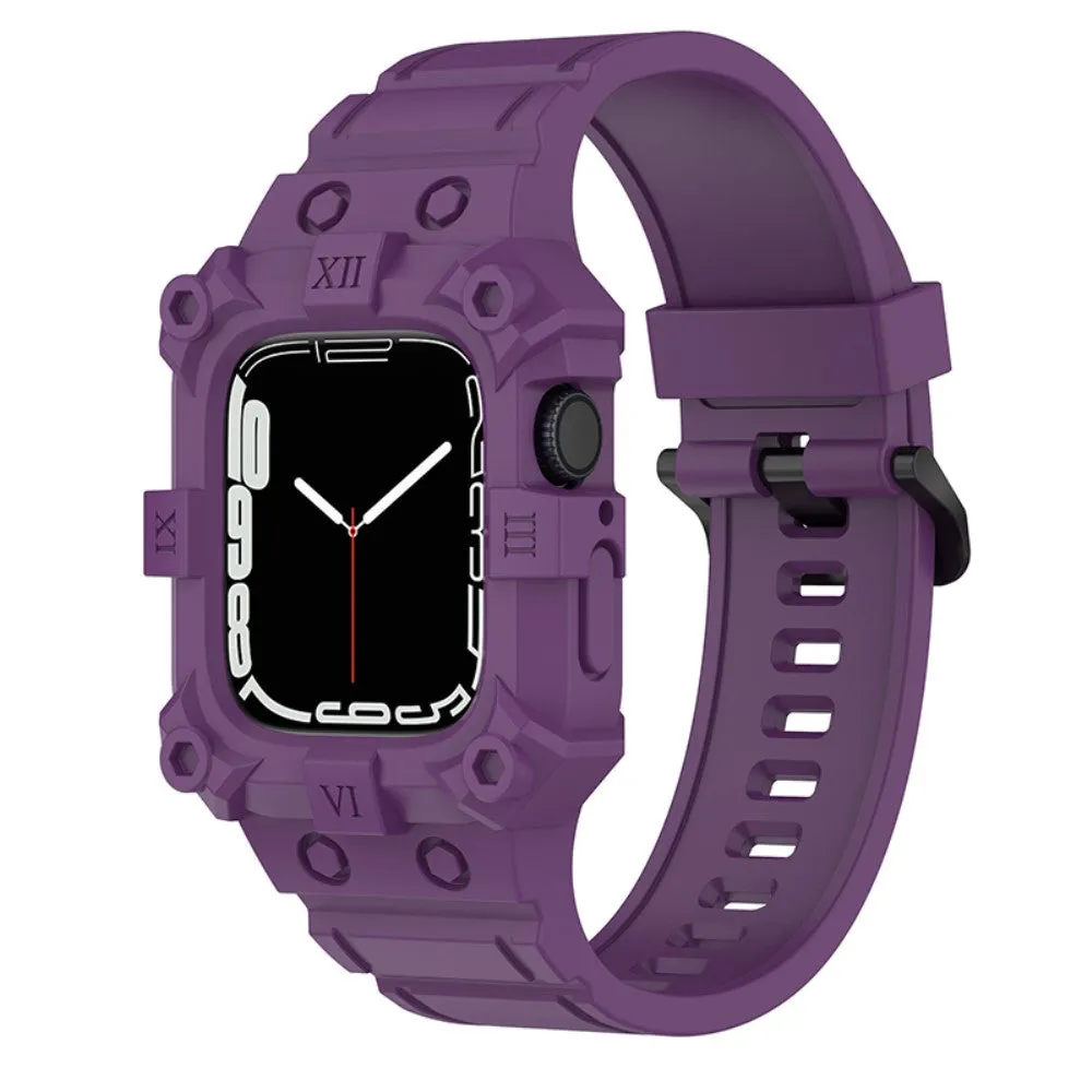 Apple Watch (41mm) cool silicone watch strap with cover - Purple