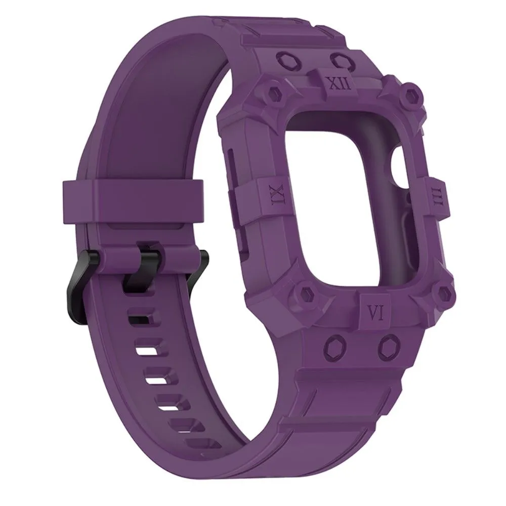 Apple Watch (41mm) cool silicone watch strap with cover - Purple