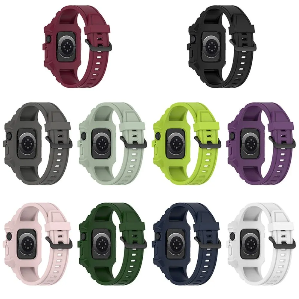 Apple Watch (41mm) cool silicone watch strap with cover - Purple