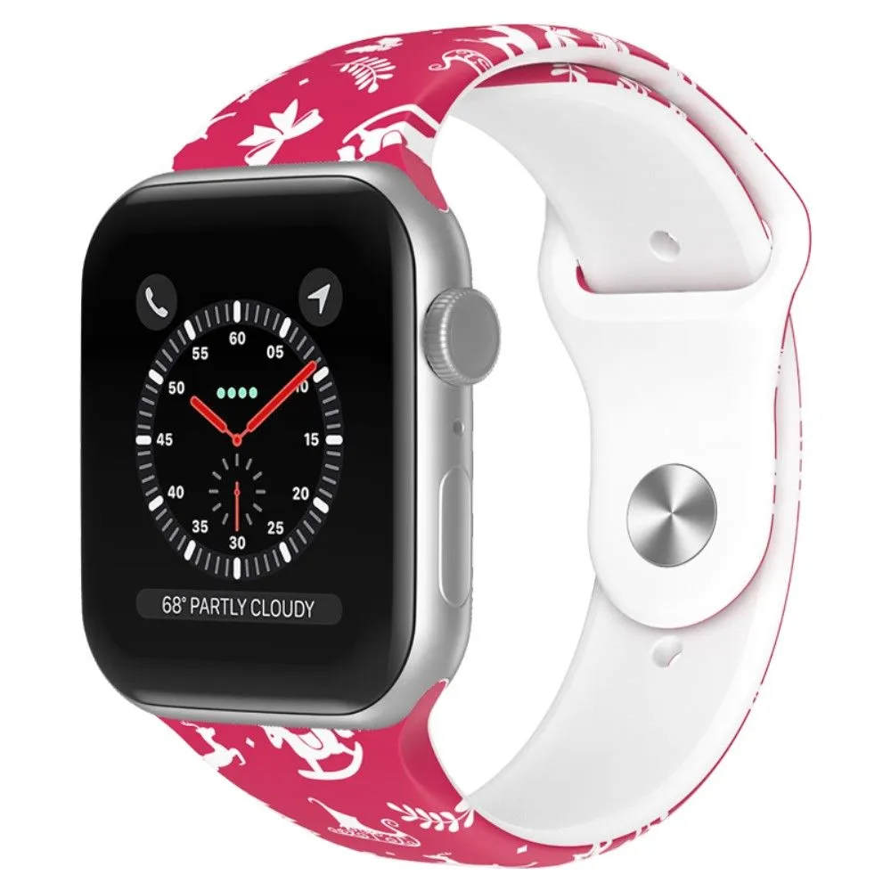 Apple Watch (45mm) christmas pattern silicone watch strap - Christmas Pattern / Size: L