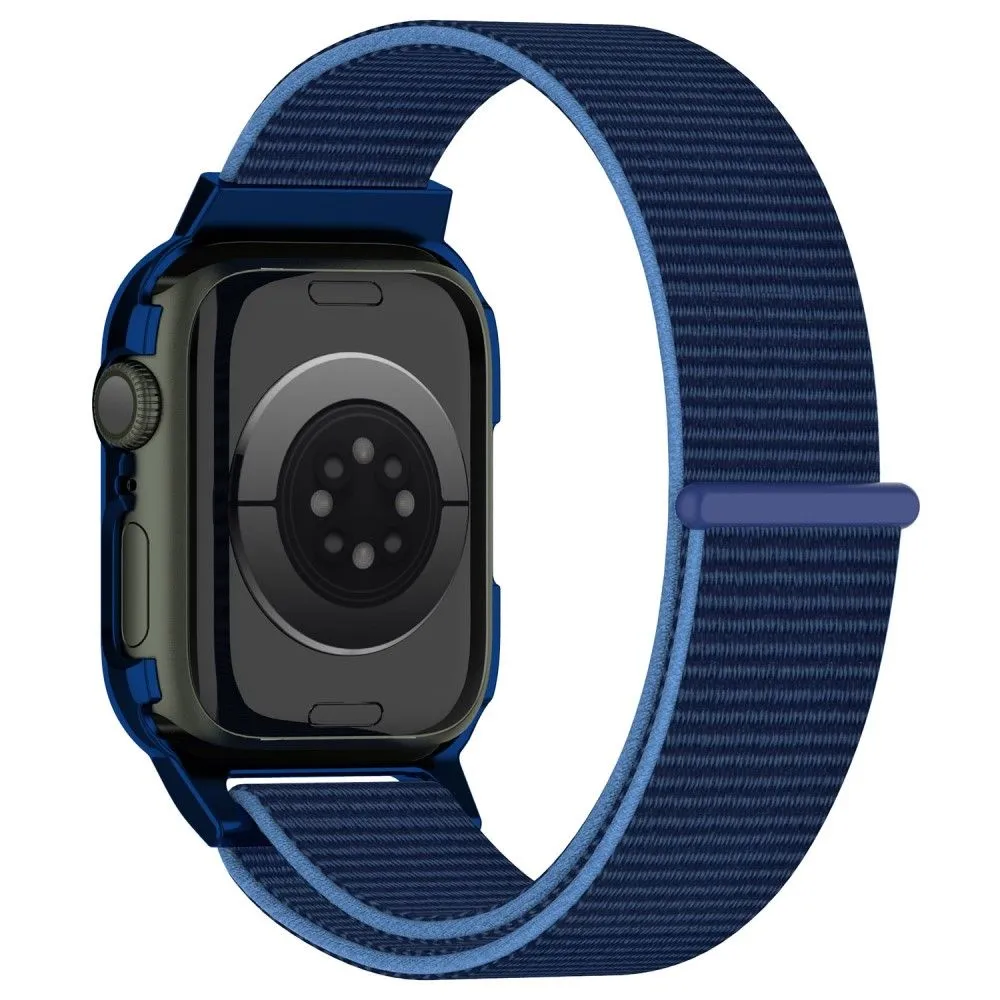 Apple Watch (45mm) nylon watch strap   tempered glass - Dark Navy Blue
