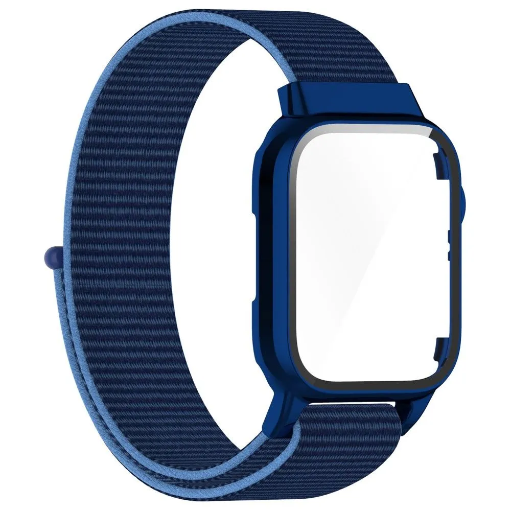 Apple Watch (45mm) nylon watch strap   tempered glass - Dark Navy Blue