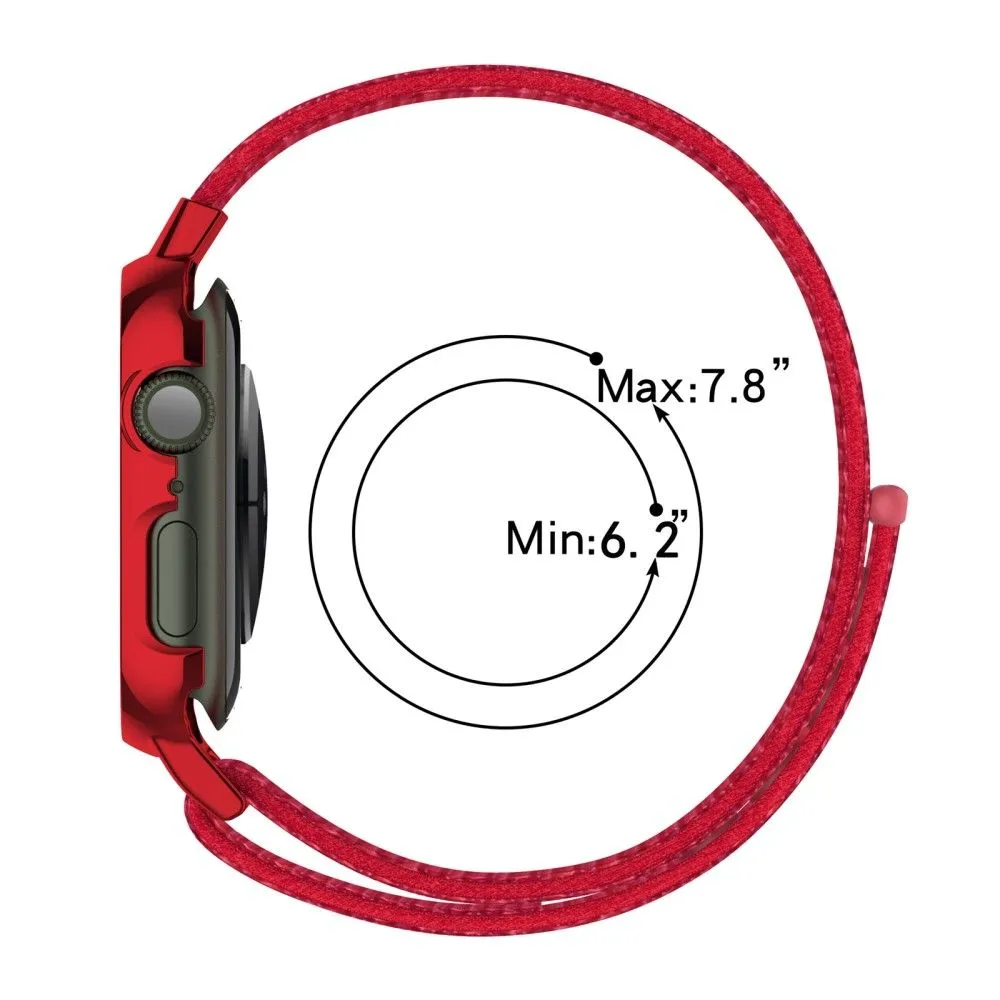 Apple Watch (45mm) nylon watch strap   tempered glass - Rainbow