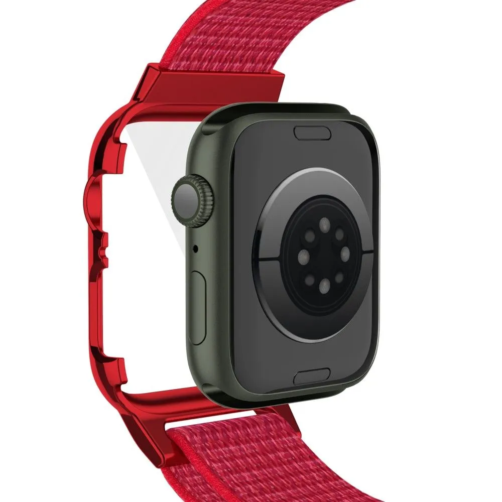 Apple Watch (45mm) nylon watch strap   tempered glass - Rainbow