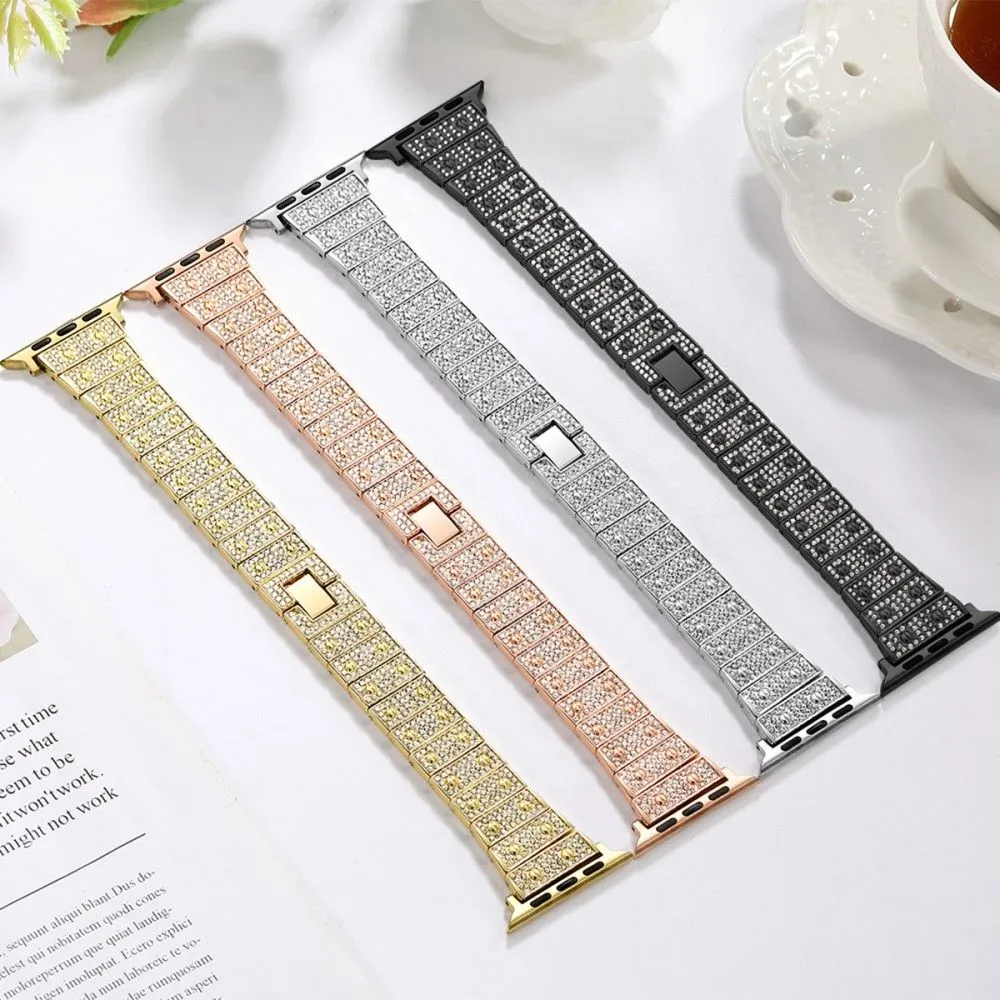 Apple Watch (45mm) rhinestone décor watch strap - Gold