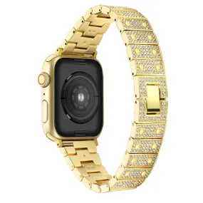 Apple Watch (45mm) rhinestone décor watch strap - Gold