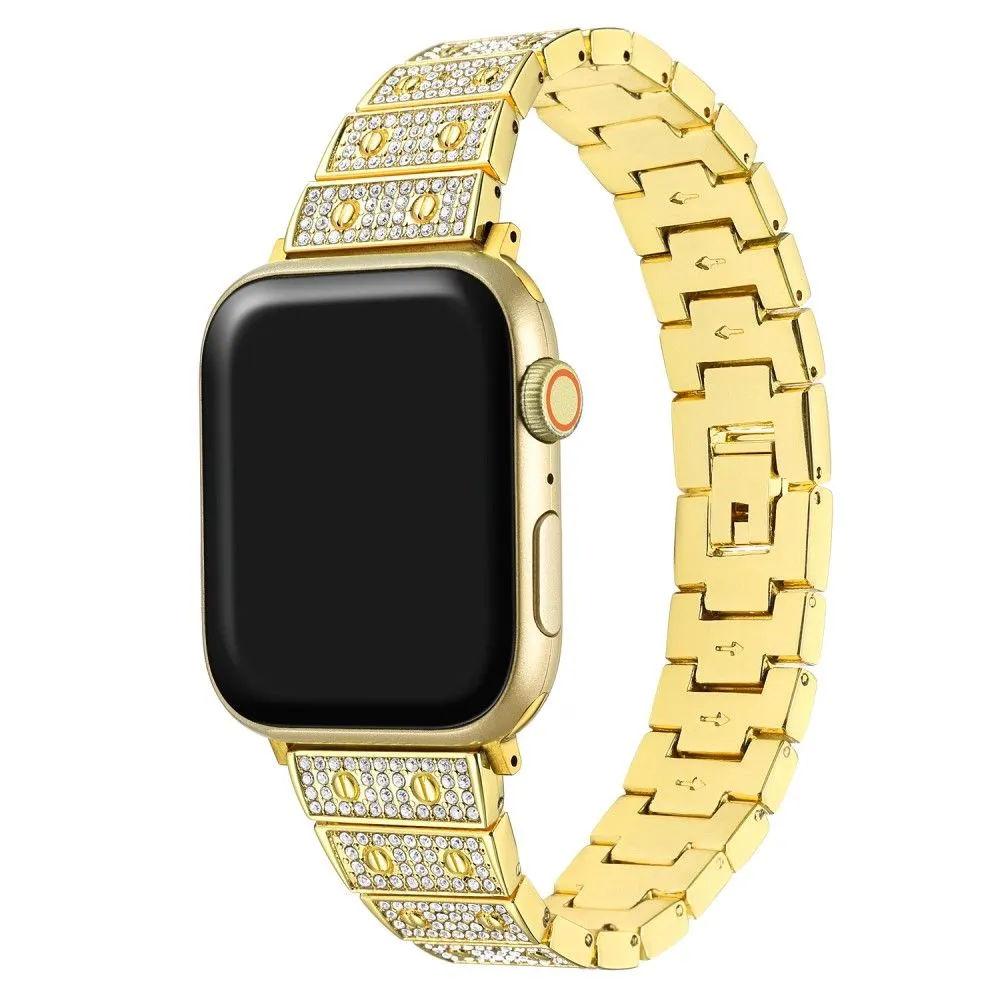 Apple Watch (45mm) rhinestone décor watch strap - Gold
