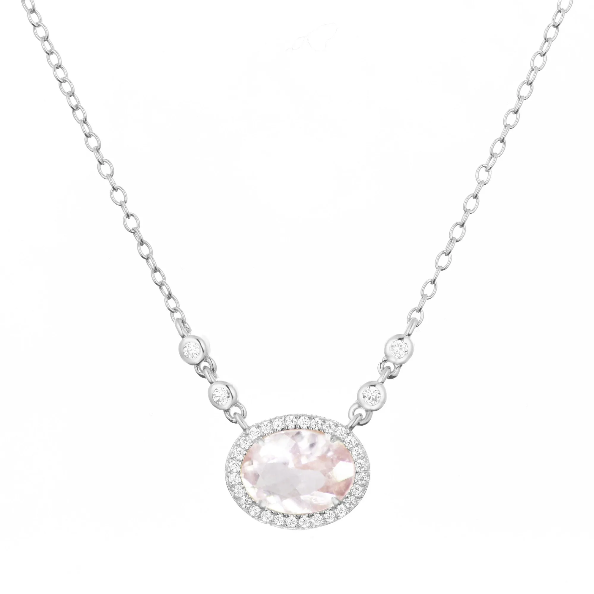 Aura Rose Quartz Gemstone Necklace