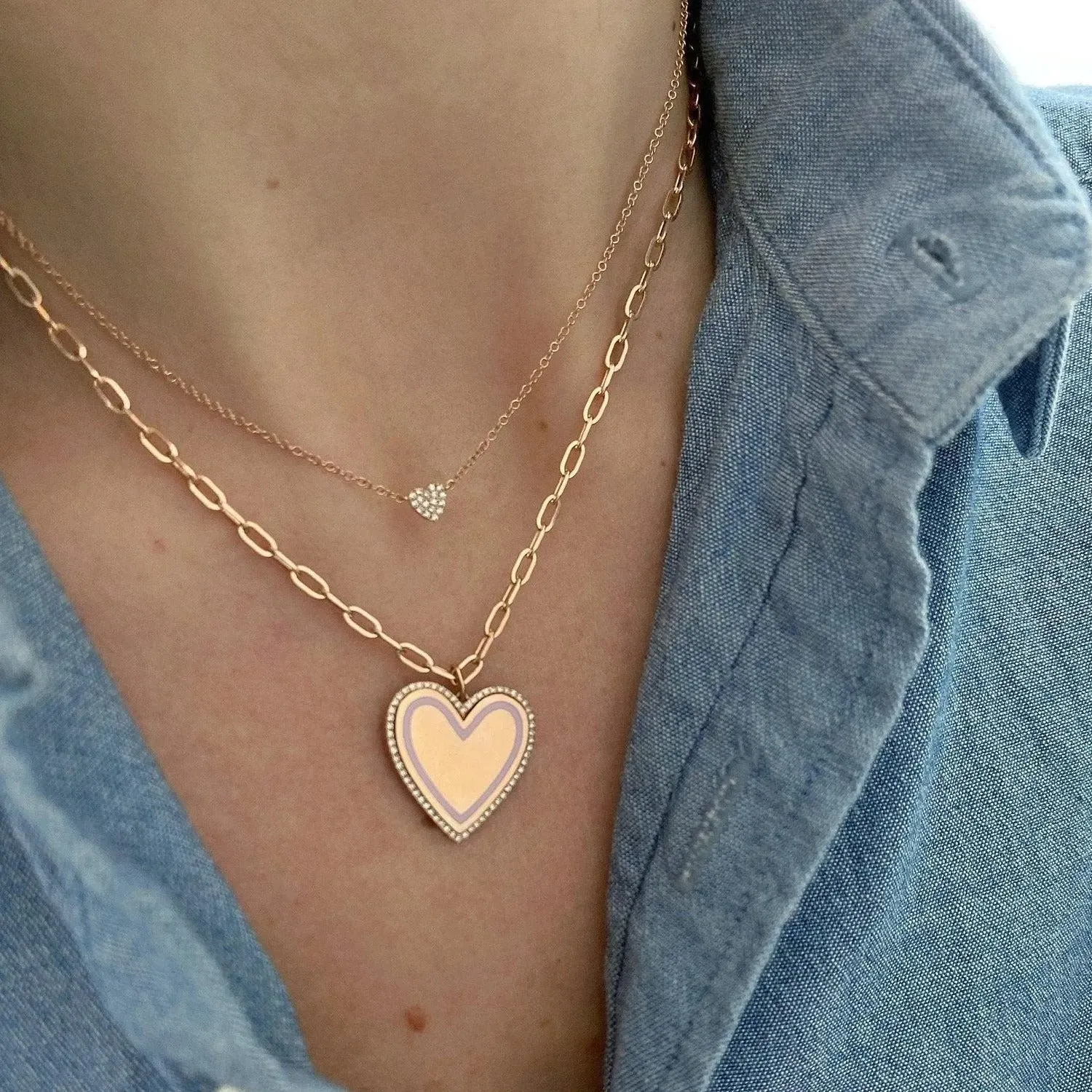 Baby Diamond Heart Necklace