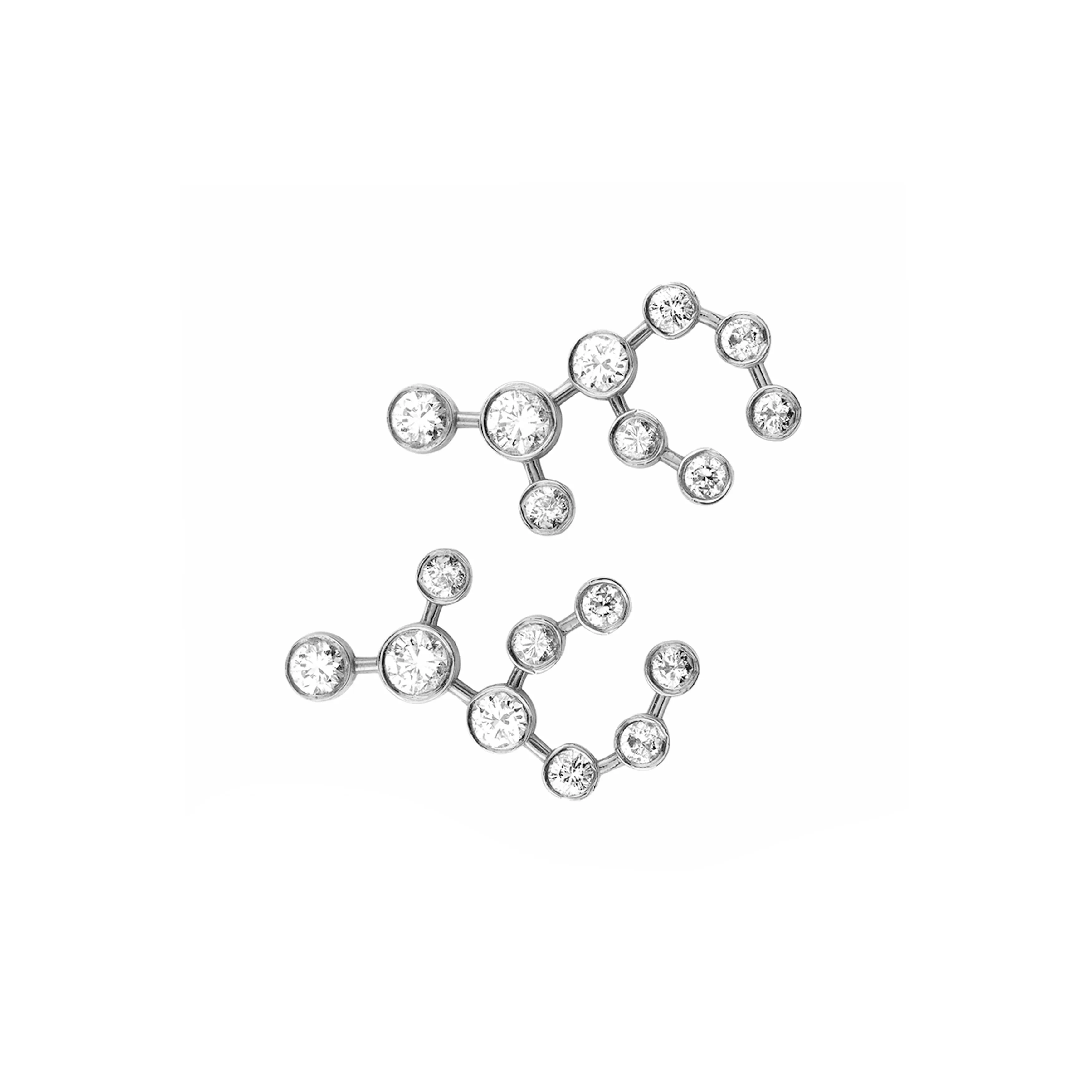 Baby Virgo Diamond Constellation Studs