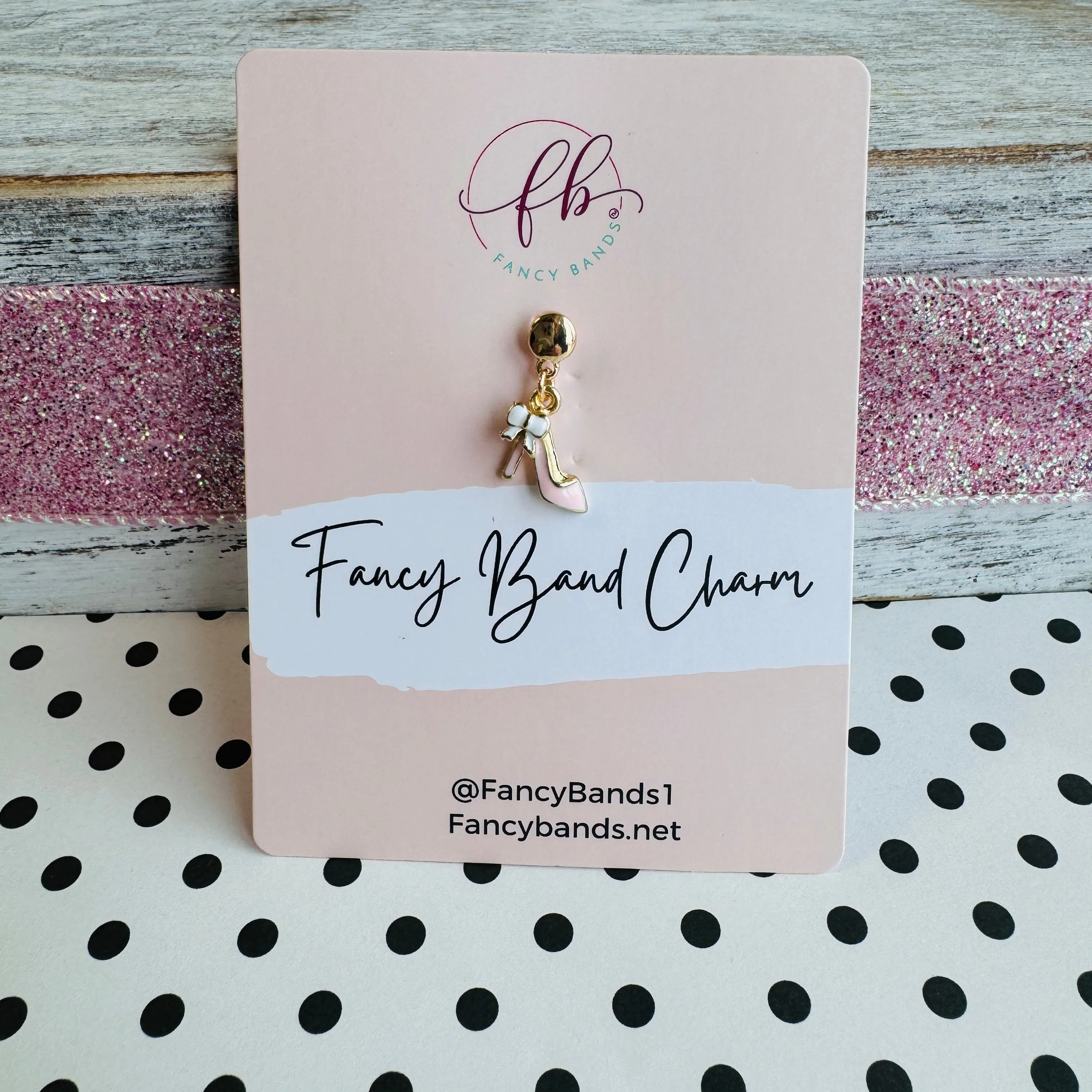 Band Charms 1pc. Posh Bow Pump Multiple Colors Available