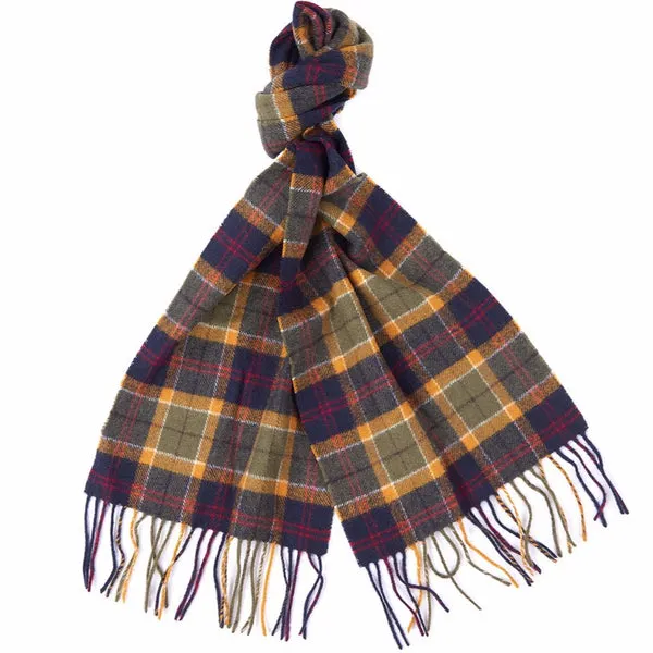Barbour Tartan Lambswool Scarf - Green / Navy