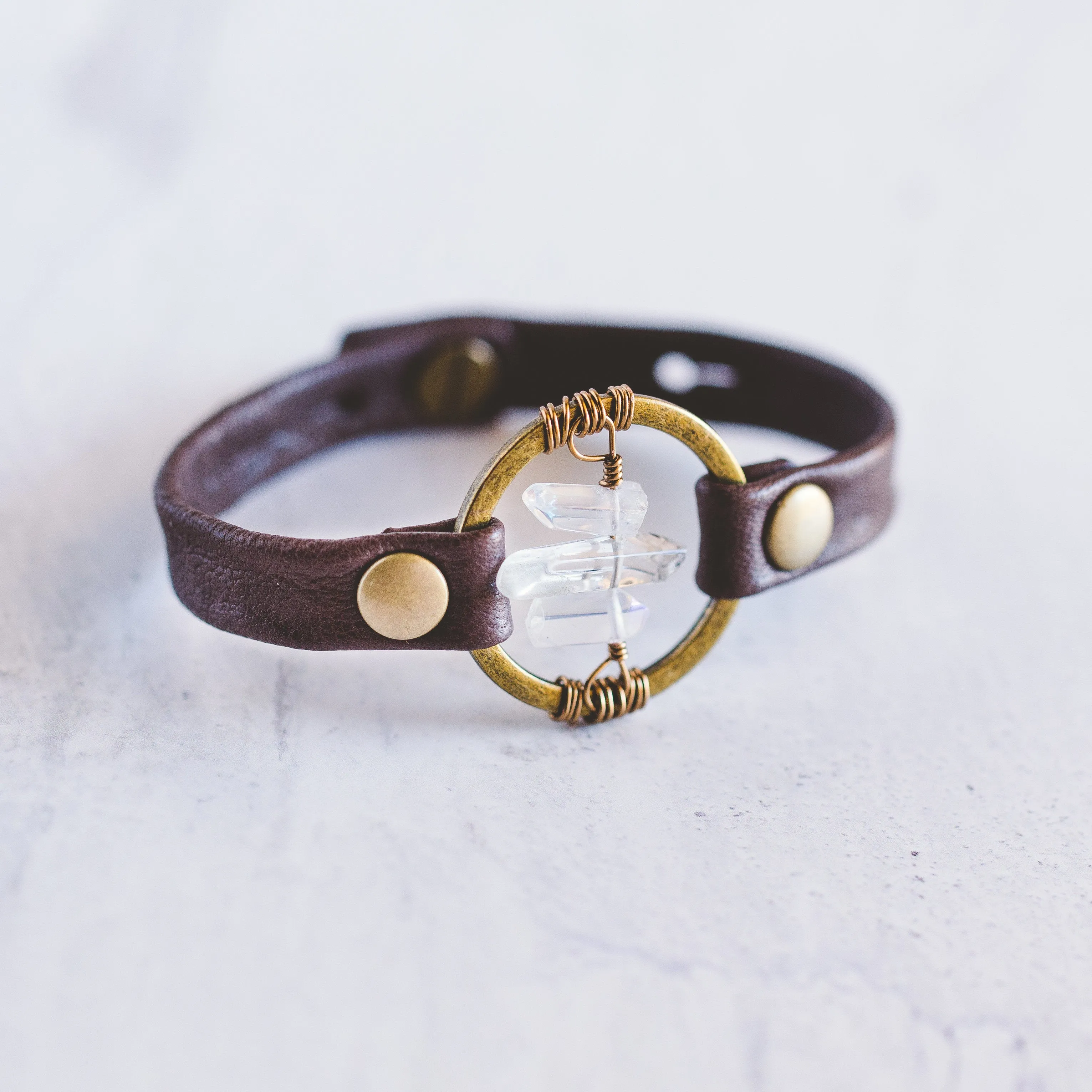 Be the Light Bracelet - Antique Brass