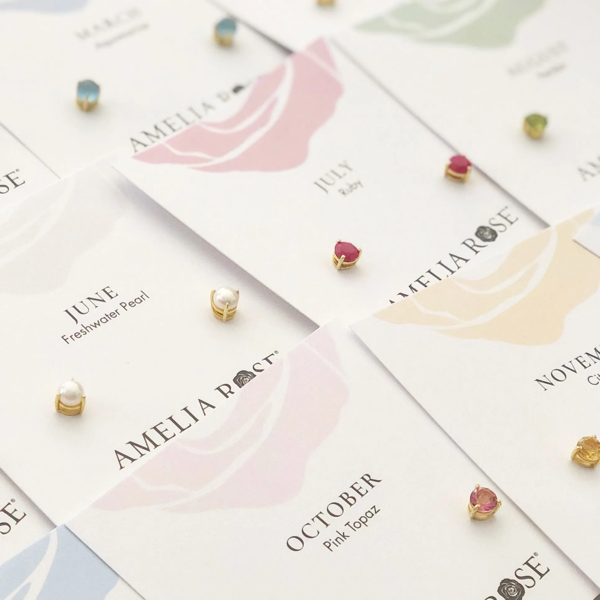 Birthstone Earring-April White Topaz