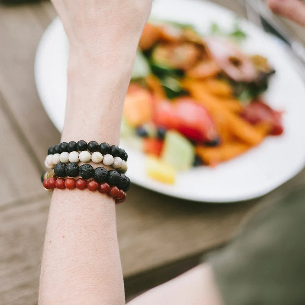 Black Lava Rock Intention Bracelet