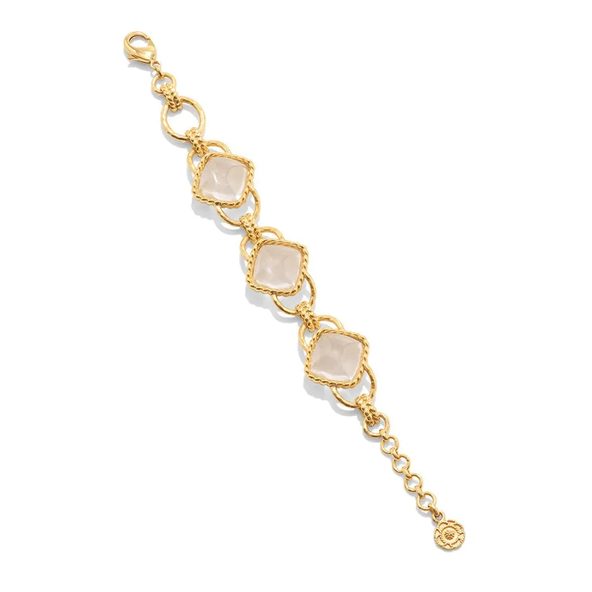 Blandine Chain Bracelet, 7 1'' - Clear Quartz